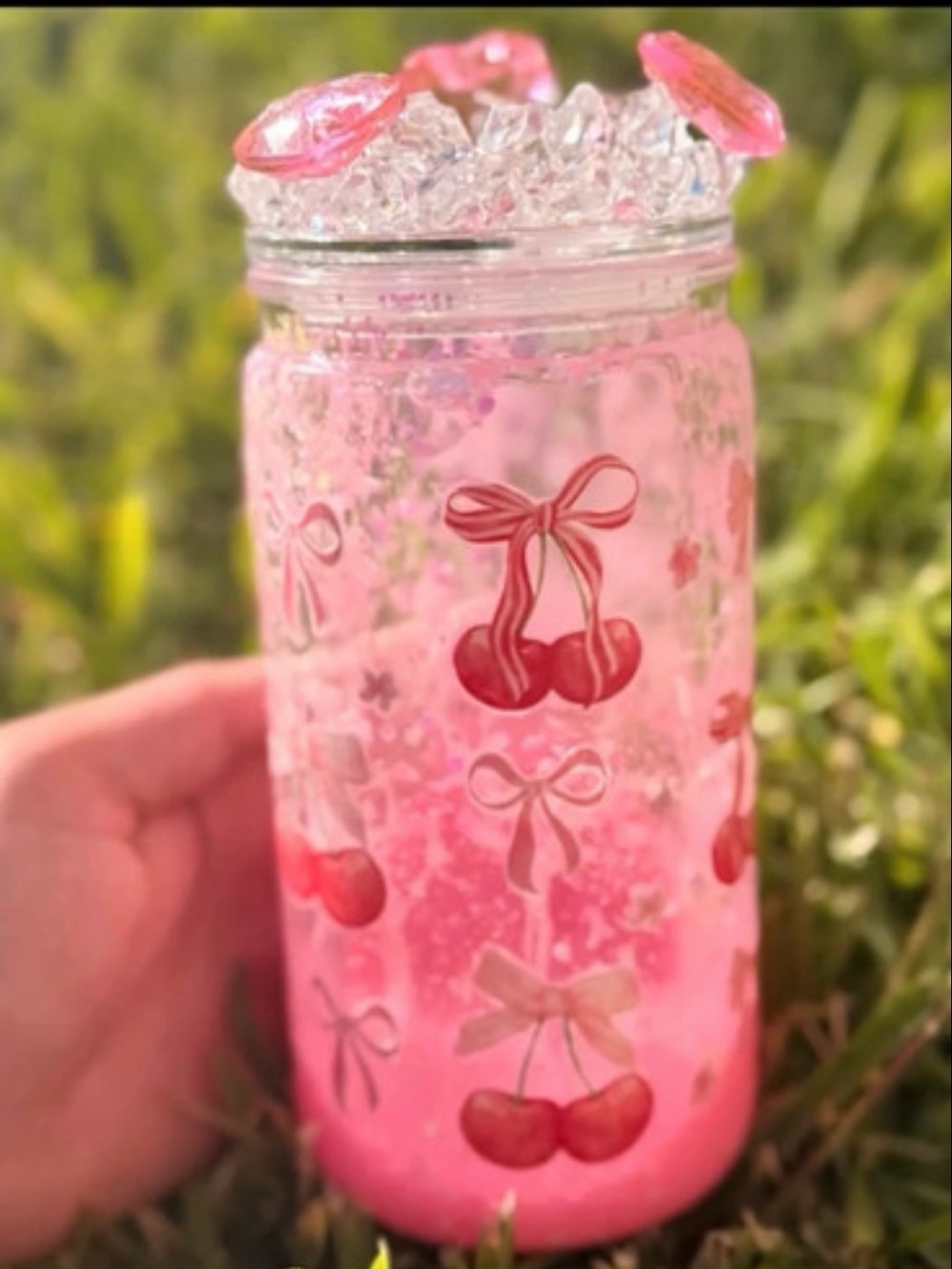 Pink Cherry Lava Lamp Tumbler